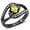 Black, variant on Women IP Black Stainless Steel Ring with AAA Grade CZ in Topaz - Size 10