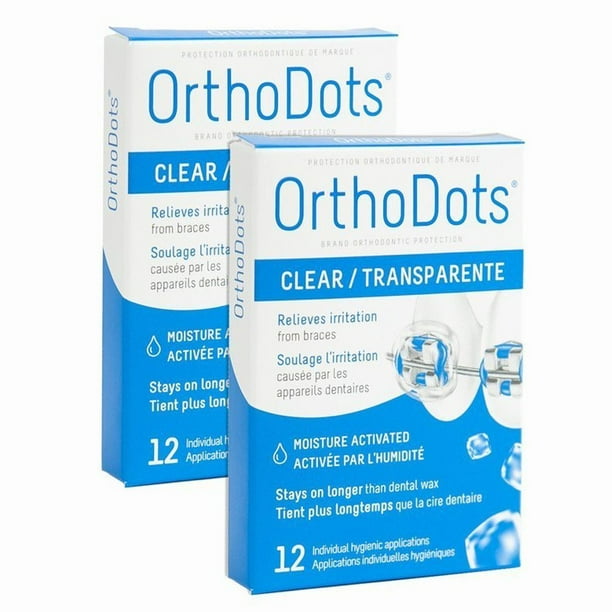 OrthoDots CLEAR (24 Count) Moisture Activated, Silicone Dental Wax