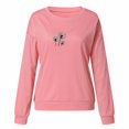 thumbnail image 2 of Gibobby Sudaderas para mujer oferta Sudadera suelta casual de manga larga con cuello redondo para mujer blusa grande de manga larga(Rosa,CH), 2 of 4