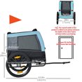 thumbnail image 3 of Aosom Dog Bike Trailer with Suspension Hitch Storage for Medium Dogs, Blue, 3 of 10
