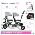 thumbnail image 3 of Triciclo Gemelar Doble Para Niños 360° Con Luz Y Sonido, 3 of 6