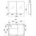 thumbnail image 4 of Miroir de Salle de Bain Élégant avec Portes Doubles, 4 of 4