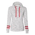 thumbnail image 1 of J America Ladies' Melange Scuba Neck Sudadera XL BLANCO/ ROJO J América 8674, 1 of 1