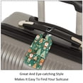 thumbnail image 3 of Square 2Pack PU Leather Merry Chrismas Cruise Luggage Tag with Privacy Cover and Name ID Tag for Travel Handbags Backpacks Luggage Tags, 3 of 6