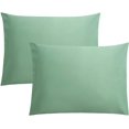 thumbnail image 1 of HAHDAXIA 2 Pack Microfiber Standard Pillow Cases, 1800 Super Soft Pillowcases with Envelope Closure, Wrinkle, Fade and Stain Resistant Pillow Covers, 20" x 26", Sea Green, 1 of 7