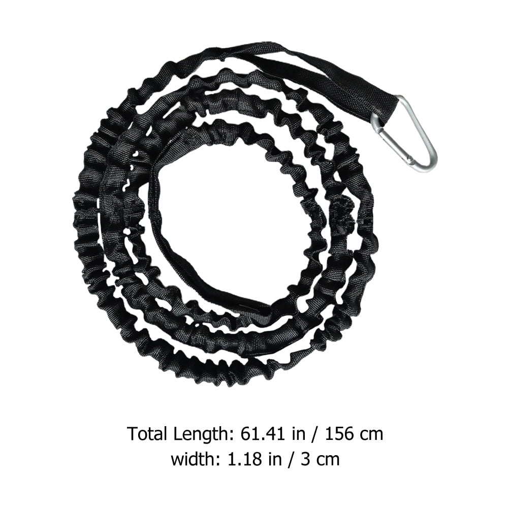 WEUVEB Paddle Leash Kayak Accessories Black Lightweight and Durable 8Pcs
