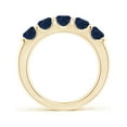 thumbnail image 2 of ANGARA Natural 2.3 Ct Half Eternity Sapphire Wedding Band in 14K Yellow Gold for Women (Size-4.5mm) | September Birthstone, Anniversary, Jewelry Gift for Women | Natural Sapphire Ring, 2 of 10