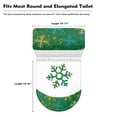 thumbnail image 2 of HELLHERO Green Festive Background Toilet Seat Covers Universal Bathroom Toilet Lid Cover Set & 2 Pieces Adjustable Elastic Bottom, 2 of 5