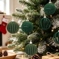 thumbnail image 5 of Qwtwty 12 Pcs Flocked Christmas Ornaments Set, Shatterproof Xmas Tree Decorations Hanging Baubles Set for Indoor Outdoor Holiday Wedding Party Decor, 5 of 7