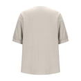 thumbnail image 4 of Juebong Blouses for Womens Summer Plus Size Tunic Tops S-5XL, V Neck Floral Printed Ugly Flowy Pleated Shirt Blouse Style For Laides And Girl, 4 of 6
