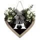 thumbnail image 1 of Guirnalda de 26 letras en forma de corazón con el apellido A Z para colgar en la puerta de entrada Guirnalda de primavera para colgar en la puerta de entrada, 1 of 3