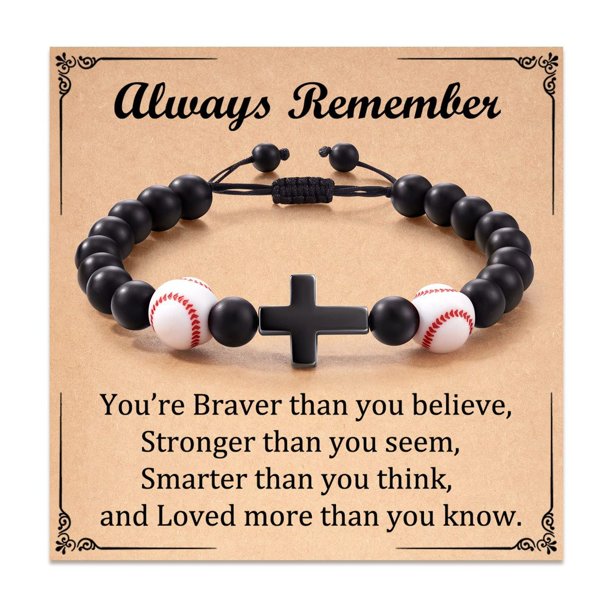 Pulsera de cuentas de fútbol, regalo, pulsera de entrenador de fútbol negro mate, pulsera de béisbol con piedra de ojo de tigre