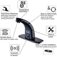 thumbnail image 4 of IGUOHAO Touchless Bathroom Faucet Oil Rubbed Bronze with Hole Cover Plate Single-Hole Automatic Sensor Vanity Faucets with Control Box and Temperature Mixer Hands Free Bathroom Sink Water Tap, 4 of 9