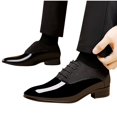 thumbnail image 5 of HaoXianJian Mens Oxfords Dress Shoes Faux Patent Leather Wedding Shoes Color Block Classic Lace-up Formal Tuxedo Shoes Black Leather Shoes for Men Loafers Boats Dress Driving Classic Shoes, 5 of 5