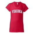 thumbnail image 2 of Wild Bobby State of Virginia College Style Women Standard V-Neck Tee, 2 of 6