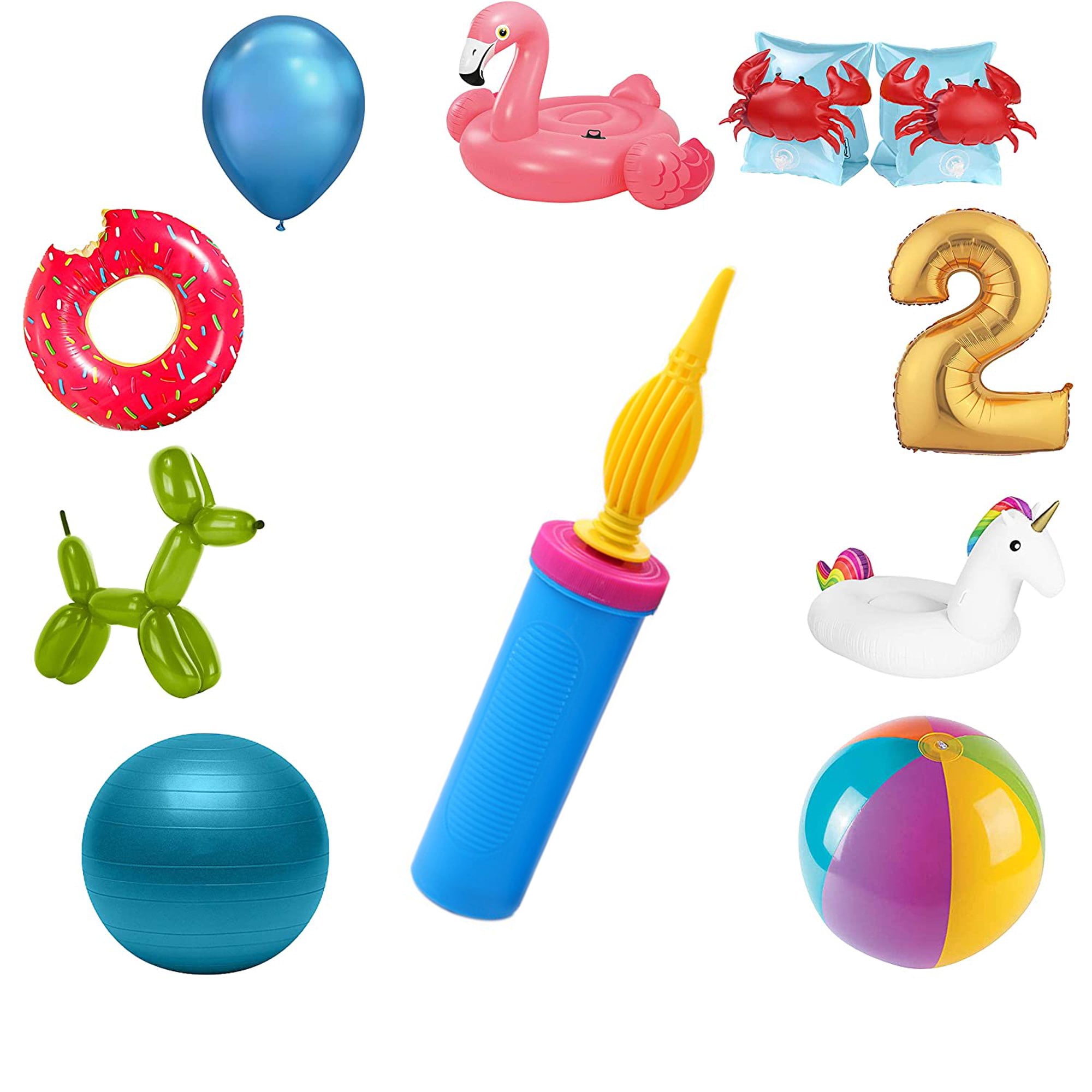 whisper and rose balloon pump hand pump-balloon inflator & balloon kit-2  hand air pump for balloons & ballon garland kit- tie tool, balloon st