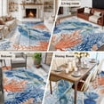 thumbnail image 4 of Rectangle Rug 5x8ft Area Rug,Underwater Turtle Ocean Starfish Area Rugs for Living Room Bedroom,Sea Coral Wood Board Floor Mat Non-Slip Non-Shedding Carpet Indoor Accent Rugs, 4 of 9
