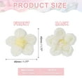thumbnail image 2 of Uxcell 30 Pack Crochet Flowers Sew on Patches, 45 x 45mm Milk Cotton Handmade Floral Applique for DIY Crafts Hair Hats Clothes Decoration, White&Yellow, 2 of 6