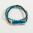 thumbnail image 1 of Women's Rectangle Druzy and Glass Bead Layered Bracelet By Howard's, 1 of 1