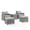 Gray, variant on Crosley Furniture Bradenton 5-pc Wicker / Rattan Outdoor Chair in Sand/Brown