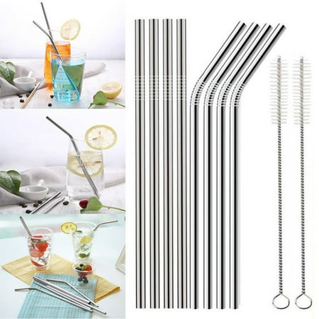 - 8.5'' Bend Straight LONG Stainless Steel Straws fits 20 oz Ozark Trail Ounce Double-Wall Rambler Vacuum Cups CocoStraw Drinking Straw