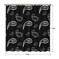 thumbnail image 5 of Waterproof Paisley Black Shower Curtain 72x72 Inch Boho Style Polyester Unique Shower Curtain for Bathroom Hotel Home Decor with 12 Plastic Hooks, 5 of 5