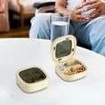 thumbnail image 4 of Small Square Pill Organizer with Transparent Lid, Daily Medication Management Box, Compact Medicine Storage for Personal Use(Beige), 4 of 6