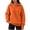 Orange, variant on Women's Oversized Hoodies Drop Shoulder Fleece Long Sleeve Hooded Sweatshirts Fall Winter Causal Solid Pullover Hoodies, 2XL