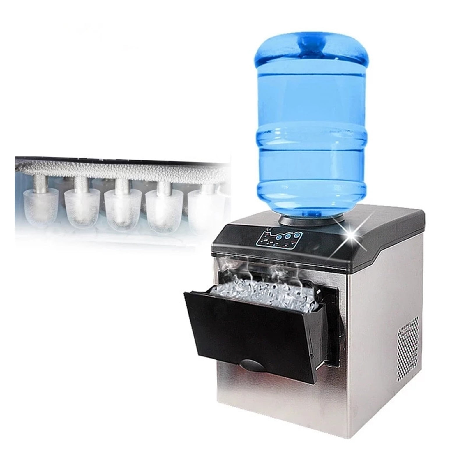 Ice Cube Making Machine Electric Bullet Ice Maker Machine Desktop Barreled Water Inflow