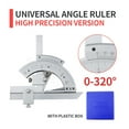 thumbnail image 2 of 360 Degree Universal Angle Ruler Bevel Protractor Angle Measuring Instrument With Magnifying Glass Goniometer Woodworking Tools, 2 of 8