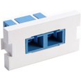 thumbnail image 1 of Leviton 41291-2CW 1 Duplex SC, Zirconia Ceramic, Single Mode/Multi Mode, Blue, 1-Unit High, White, 1 of 1