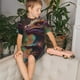 thumbnail image 4 of Fotbe Rainbow Scales Fantasy Dragon Pijama Estampada de 2 Piezas para Niños – Ropa de Dormir de Manga Corta Cómoda para Niños y Niñas, Camiseta y Shorts de Algodón-4X-Large, 4 of 6