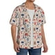 thumbnail image 2 of Fotbe Paris Camisa Estampada de Manga Corta para Hombre, Casual de Verano, Estilo Playero, Sin Arrugas-XX-Large, 2 of 5