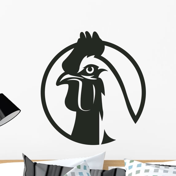 Rooster Wall Mural by Wallmonkeys Peel and Stick Graphic (24 in H x 24 in W) WM800