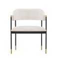 thumbnail image 1 of Manhattan Comfort Fauteuil de Salle à Manger Moderne en Bouclé Lia Crème, 1 of 3