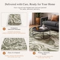 thumbnail image 7 of UERMEI 3'x5' Washable Area Rugs for Entryway Kitchen Bathroom, Non-Slip Soft Low Pile Modern Abstract Inddor Door Mat, Sage Green Cream, 7 of 7