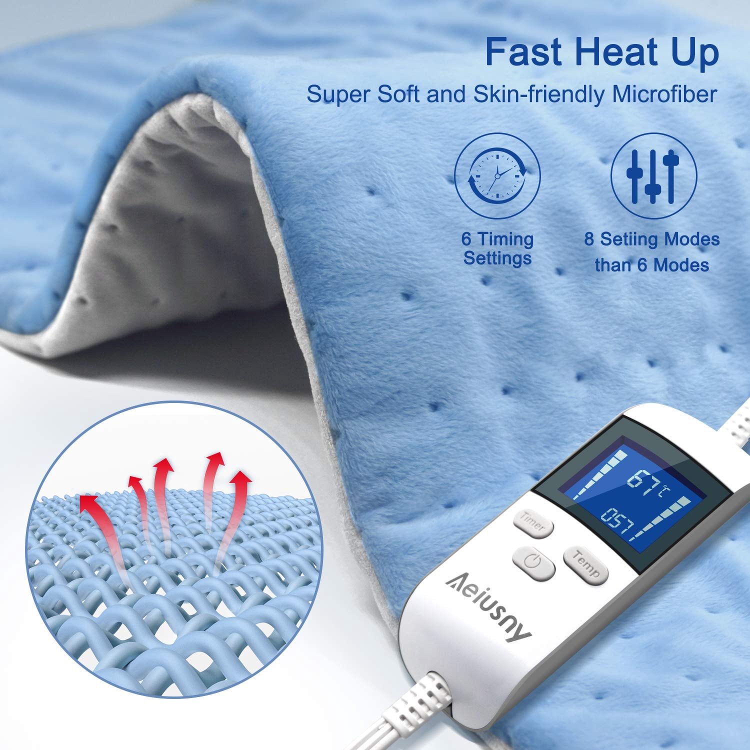 Fabrication Enterprises 11-1132 Heating Pad - Economy - Electric - Moist Or Dry, Small, 12 x 15 in.
