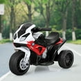 thumbnail image 4 of Gymax Kids Ride On Motorcycle BMW Licensed 6V Electric 3 Wheels Bicycle w/ Music&Light Red, 4 of 9