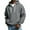 Gray #28, variant on Dresfit Big and Tall Hoodies Men Quarter Zip Pullover with Kangaroo Pocket Plain Waffle Knit Drawstring Sweatshirt Long Sleeve Hooded Running Hoodie Gray 4XL