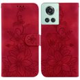 thumbnail image 2 of Compatible with OnePlus 10R Embossed Lily Wallet Case with Card Holder PU Leather Flip Cover, 2 of 5