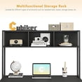 thumbnail image 6 of Cubicubi 59 x 47inch L-Shaped Desk with Hutch, Corner Computer Desk, Black Finish, 6 of 7