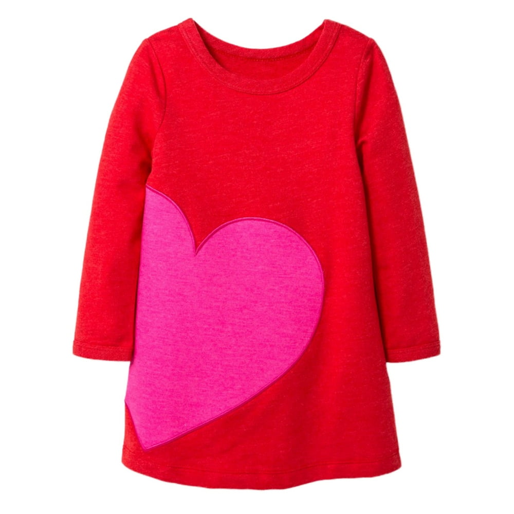 Cat &amp; Jack - Infant &amp; Toddler Girls Red &amp; Pink Heart Dress Valentines