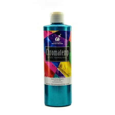 UPC: 0804551971303 | ChromaTemp Pearlescent Tempera Paint turquoise  500 ml (pack of 3)