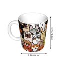 thumbnail image 2 of Yiaed Cats & Dogs Group Print Ceramics Coffee,Large Handle Design,Extra Large Tea and Coffee Cup for Office and Home Mugs, 2 of 6