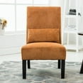 thumbnail image 2 of Knubmt Upholstered Fabric Armless Leisure Chair with Pillow, Modern Accent Chair for Home, Living Room, Office, Orange, 2 of 6
