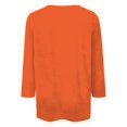 thumbnail image 5 of YEJIMAN Short Sleeve T-shirt, Orange Oversized Tshirts For Women, Women's Round Neck Printed Seven Sleeve Casual T Shirt Top, Big & Tall, 5 of 5