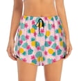 thumbnail image 2 of Balery Pineapple And Leaves Pantalones cortos deportivos para mujer con forro y dos bolsillos, elásticos, para entrenamiento, gimnasio, yoga-Small, 2 of 7