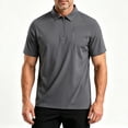 thumbnail image 6 of hoksml Men's Quick Dry Half Zip Collared Shirts, Short Sleeve Outdoor Golf Tops with Water Resistant Zipper Chest Pocket for Travel Daily Wear, 6 of 6