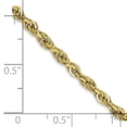 thumbnail image 2 of Auriga Fine Jewelry 10K Yellow Gold 2.8 mm Semi-Solid Rope Chain Necklace for Women 22", 2 of 7