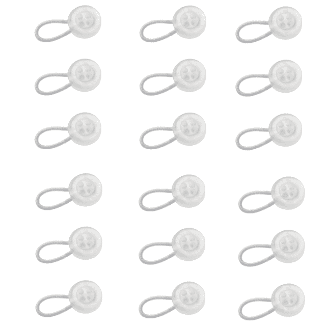 JUNWELL Cloth Button Extender 18 Pcs Neck Button Extender for Mens Dress Shirt Comfortable Tie Collar Expander Shirt Collar Extension Black
